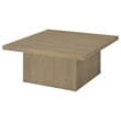 Pemberly Row Square Coffee Table in Engineered Wood Latte Finish