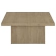 Pemberly Row Square Coffee Table in Engineered Wood Latte Finish