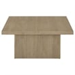 Pemberly Row Square Coffee Table in Engineered Wood Latte Finish