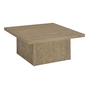 Pemberly Row Square Coffee Table in Engineered Wood Latte Finish