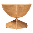 Pemberly Row Handwoven Natural Rattan Lounge Chair with Removable Cushion
