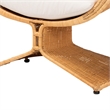 Pemberly Row Handwoven Natural Rattan Lounge Chair with Removable Cushion