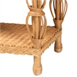 Pemberly Row Handwoven Natural Rattan Console Table with Open Shelf