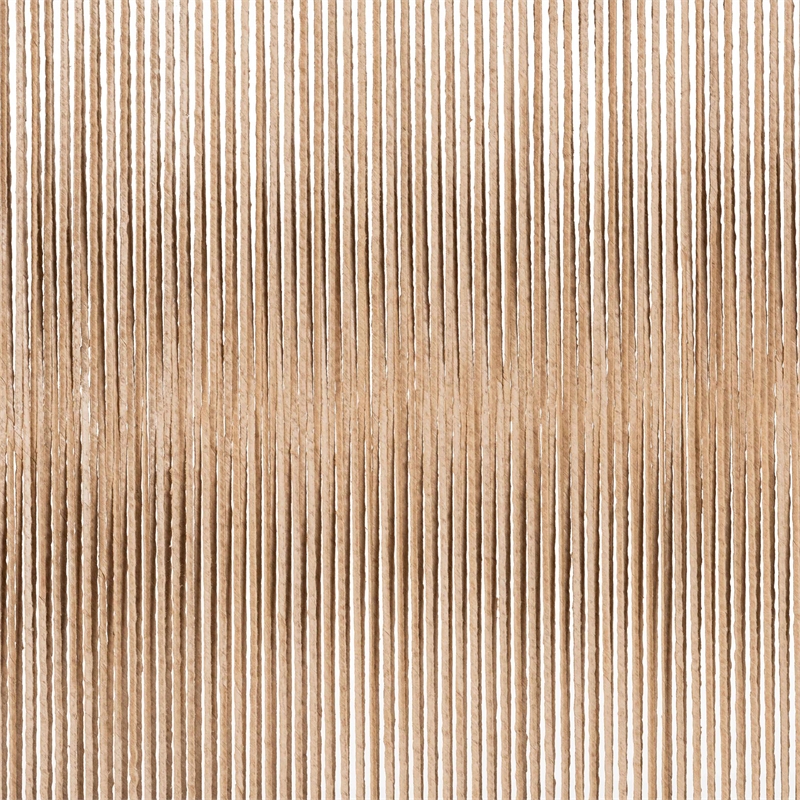 Pemberly Row Walnut Brown Bayur Wood Queen Headboard with Rope Webbing