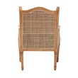 Pemberly Row Fabric and Bayur Wood Accent Chair in Beige and Honey Oak