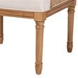 Pemberly Row Fabric and Bayur Wood Accent Chair in Beige and Honey Oak