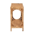 Pemberly Row 1-Shelf Rattan Console Table in Light Honey Brown