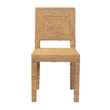Pemberly Row Natural Seagrass and Mahogany Wood Dining Chair