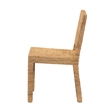 Pemberly Row Natural Seagrass and Mahogany Wood Dining Chair