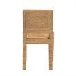 Pemberly Row Natural Seagrass and Mahogany Wood Dining Chair