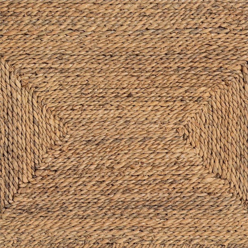 Pemberly Row Natural Seagrass and Mahogany Wood Dining Chair