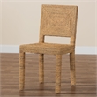 Pemberly Row Natural Seagrass and Mahogany Wood Dining Chair