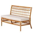 Pemberly Row Honey Rattan 4-Piece Dining Nook Set with Cushions