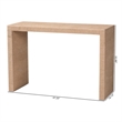 Pemberly Row Rectangular Seagrass and Wood Console Table in Natural Brown