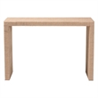 Pemberly Row Rectangular Seagrass and Wood Console Table in Natural Brown