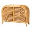 Pemberly Row 2-Door Rattan Sideboard with Shelves in Natural Brown