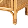 Pemberly Row 2-Door Rattan Sideboard with Shelves in Natural Brown