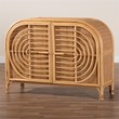 Pemberly Row 2-Door Rattan Sideboard with Shelves in Natural Brown
