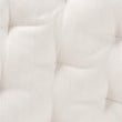 Pemberly Row Natural Rattan Peacock Accent Chair with Cushion in White