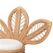 Pemberly Row Natural Rattan Leaf-Shaped Accent Chair in Brown