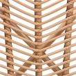 Pemberly Row Natural Rattan Flower-Shaped Accent Chair in Brown