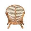 Pemberly Row Light Honey Rattan Arm Chair with Chevron Design