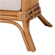 Pemberly Row Light Honey Rattan Arm Chair with Chevron Design