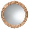 Pemberly Row Contemporary Round Woven Rope Accent Wall Mirror