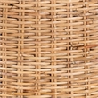 Pemberly Row Light Honey Kubu Rattan and Mahogany Wood Wingback Dining Chair