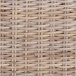 Pemberly Row Gray Kubu Rattan and Mango Wood Dining Chair with Rolled Back