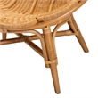 Pemberly Row Honey Rattan Scalloped Accent Chair with Wide Seat