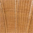 Pemberly Row Honey Rattan Scalloped Accent Chair with Wide Seat