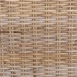 Pemberly Row Gray Kubu Rattan and Mahogany Wood Bar Stool with Footrest