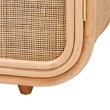 Pemberly Row Natural Rattan 3-Door Storage Cabinet with Wood Handles