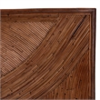 Pemberly Row Dark Brown Rattan Queen Standalone Headboard with Geometric Design