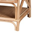 Pemberly Row Natural Rattan 2-Door Storage Cabinet with 5 Shelves