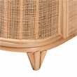 Pemberly Row Natural Rattan Storage Cabinet with Webbed Embellishments