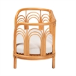Pemberly Row Light Honey Rattan Pet Bed with Removable Cushion