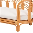 Pemberly Row Light Honey Rattan Pet Bed with Removable Cushion