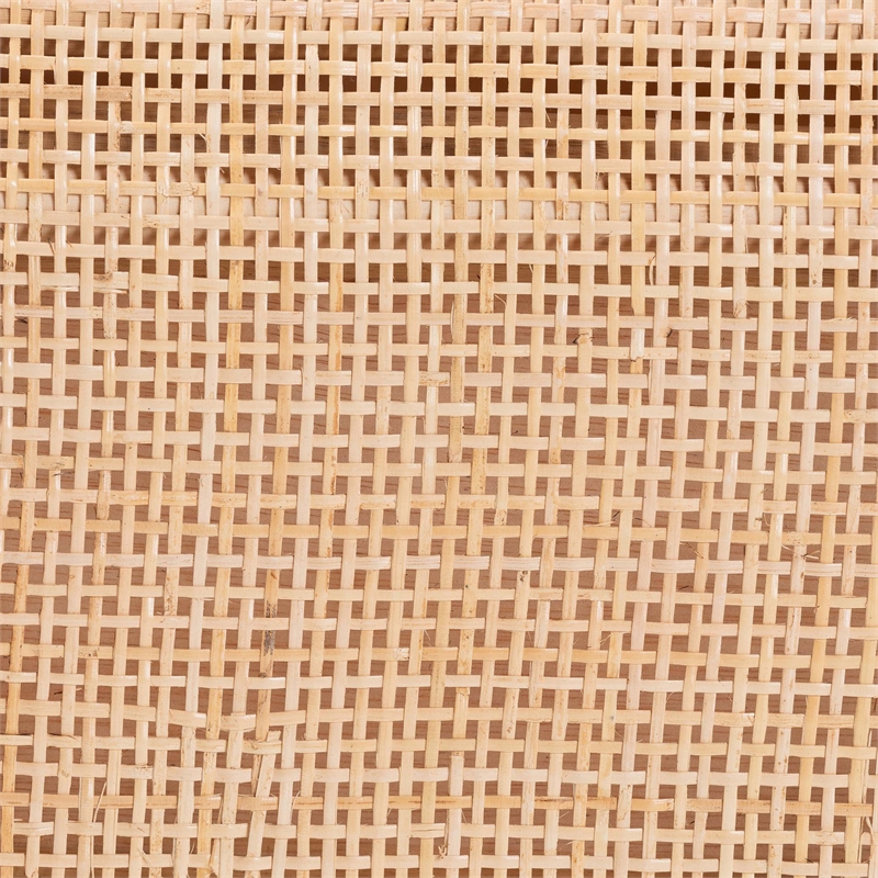 Pemberly Row Natural Rattan 1-Drawer Nightstand with Geometric Detail