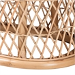 Pemberly Row Natural Rattan Oval Ottoman Footstool with Cushion