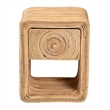 Pemberly Row Natural Rattan 1-Drawer Nightstand with Open Shelf