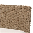 Pemberly Row Natural Seagrass and Acacia Wood 4-Piece Dining Nook Set