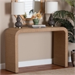 Pemberly Row Contemporary Natural Seagrass Waterfall Console Table