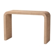 Pemberly Row Contemporary Natural Seagrass Waterfall Console Table