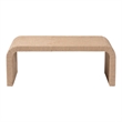 Pemberly Row Contemporary Natural Seagrass Waterfall Coffee Table