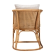 Pemberly Row Light Honey Rattan Arm Chair with Cane Webbing Detail