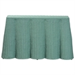 Pemberly Row Contemporary Seafoam Green Scalloped Rattan Console Table