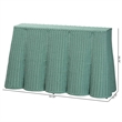 Pemberly Row Contemporary Seafoam Green Scalloped Rattan Console Table