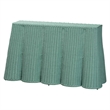 Pemberly Row Contemporary Seafoam Green Scalloped Rattan Console Table